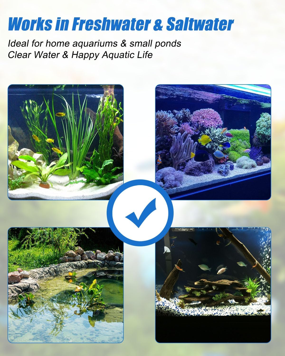 38 Pack Aquarium Filter Media Kit Fit for 306 307 Canister Filters, Includes Water Polishing Pad, Bio Foam Pad, Foam Blocks, Ceramic Rings, Activated Carbon, Filter Mesh Bag