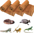 ZeeDix 3 Rolls Reptile Carpet, 16 x 36 inches Natural Coconut Fiber Liner Mat Flooring Accessories for Reptile Tank - Bearded Dragon Tortoise Lizard Turtle Snake Leopard Gecko Substrate Bedding