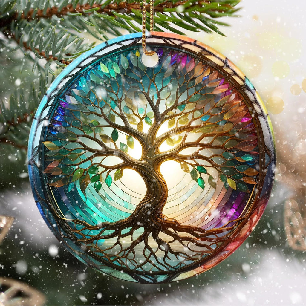 Touber Christmas Ornament, Christmas Ornaments for Tree, Tree of Life Christmas Tree Decor, Holiday Ornament