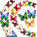 LiveGallery 72 PCS 6 Colors Removable 3D DIY Beautiful Butterfly Wall Decals Colorful Butterflies Art Decor Wall Stickers Murals for Kids Baby Boy Girls Bedroom Classroom Offices (Color)