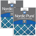 Nordic Pure 20x25x1 (19 1/2 x 24 1/2 x 3/4) Pleated MERV 7 Air Filters 2 Pack