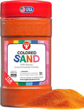 Hygloss Colored Sand for Crafts – 1 lb Bottle, Orange – Vibrant Colorful Fine Sensory Play Sand Art Kits for Kids – Classroom Activities for Children 3 4 5 6 7 8 9 10 11 12 – Safe for Ages 3+