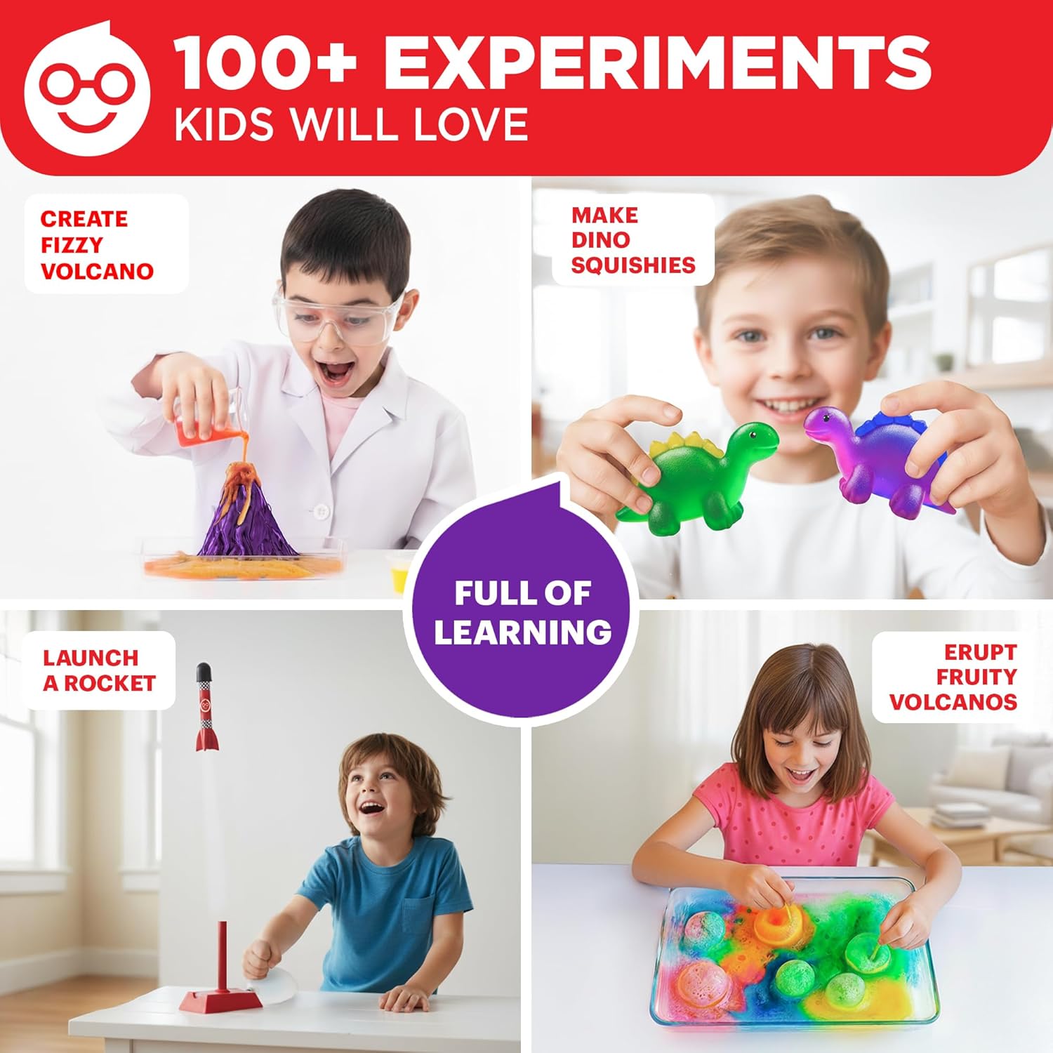 Doctor Jupiter My First Amazing Science Kit for Kids Ages 4-5-6-7-8 Ideas for 4+ Year Old Boys & Girls | Learning & Educational Projects | STEM Toy with 100+ Experiments