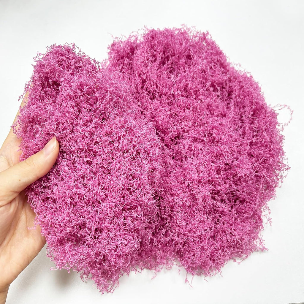 Artificial Faux Moss, Fake Moss for Crafts Preserved, Artificial Moss for Crafts, Artificial Moss for DIY Scenery, Fake Moss Decor Decorative Table, Fairy Garden, Floral Wedding (Pink)