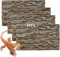 PINVNBY Cork Terrarium Background for Reptile,4 PCS Natural Cork Bark for Reptiles Bearded Dragon Tank Climbing Wall Habitat Backdrop Decor for Gecko Lizard Tortoise Frog Chameleon(15.74x11.81 Inches)