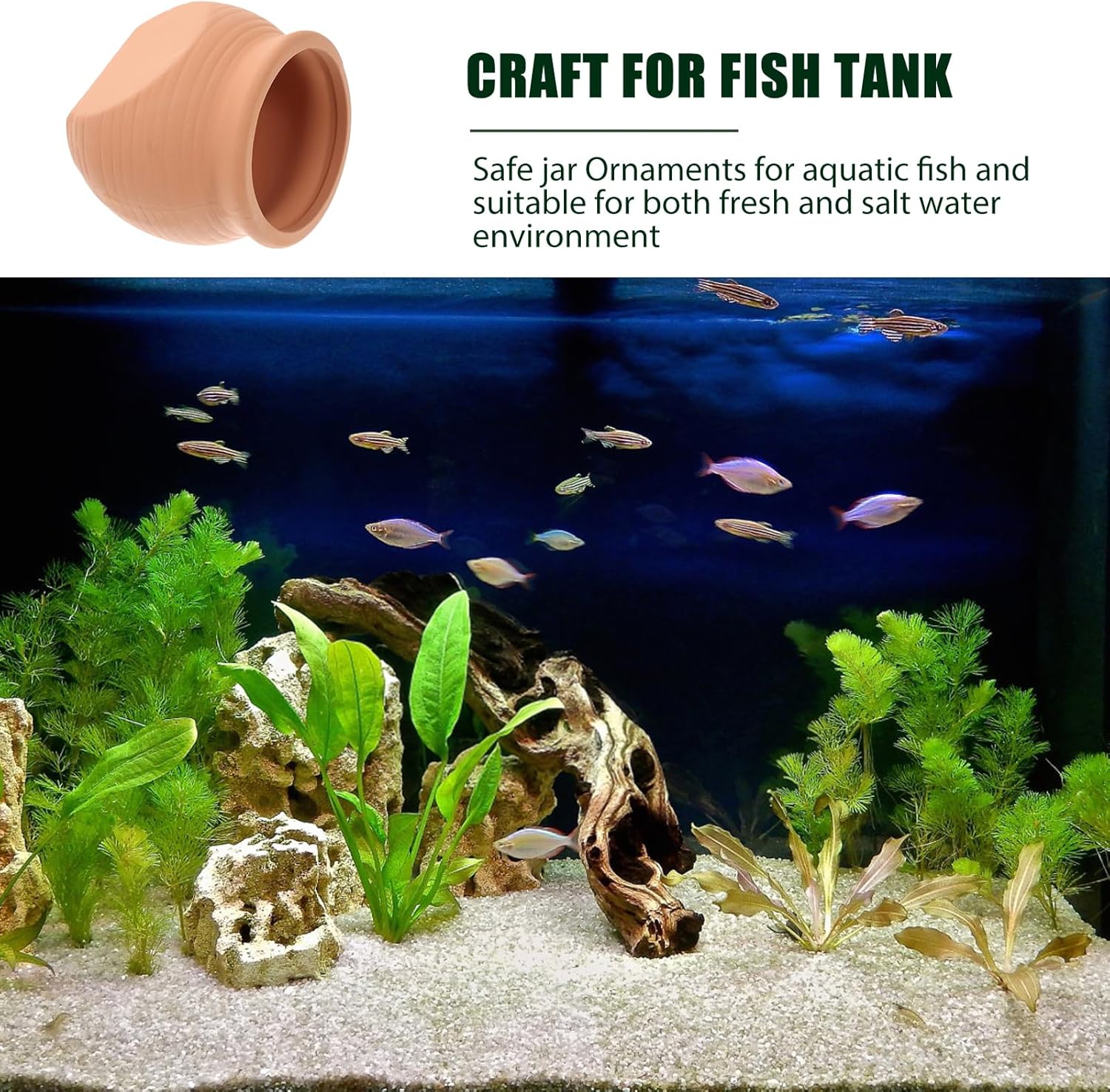 POPETPOP Fish Tank Decorations 2pcs Clay Pot Fish Tank Cave Ceramic Shrimp Shelter Aquarium Spawning Breeding Hiding Place Habitat Decor for Shrimps Fish Spawning Aquarium Decorations