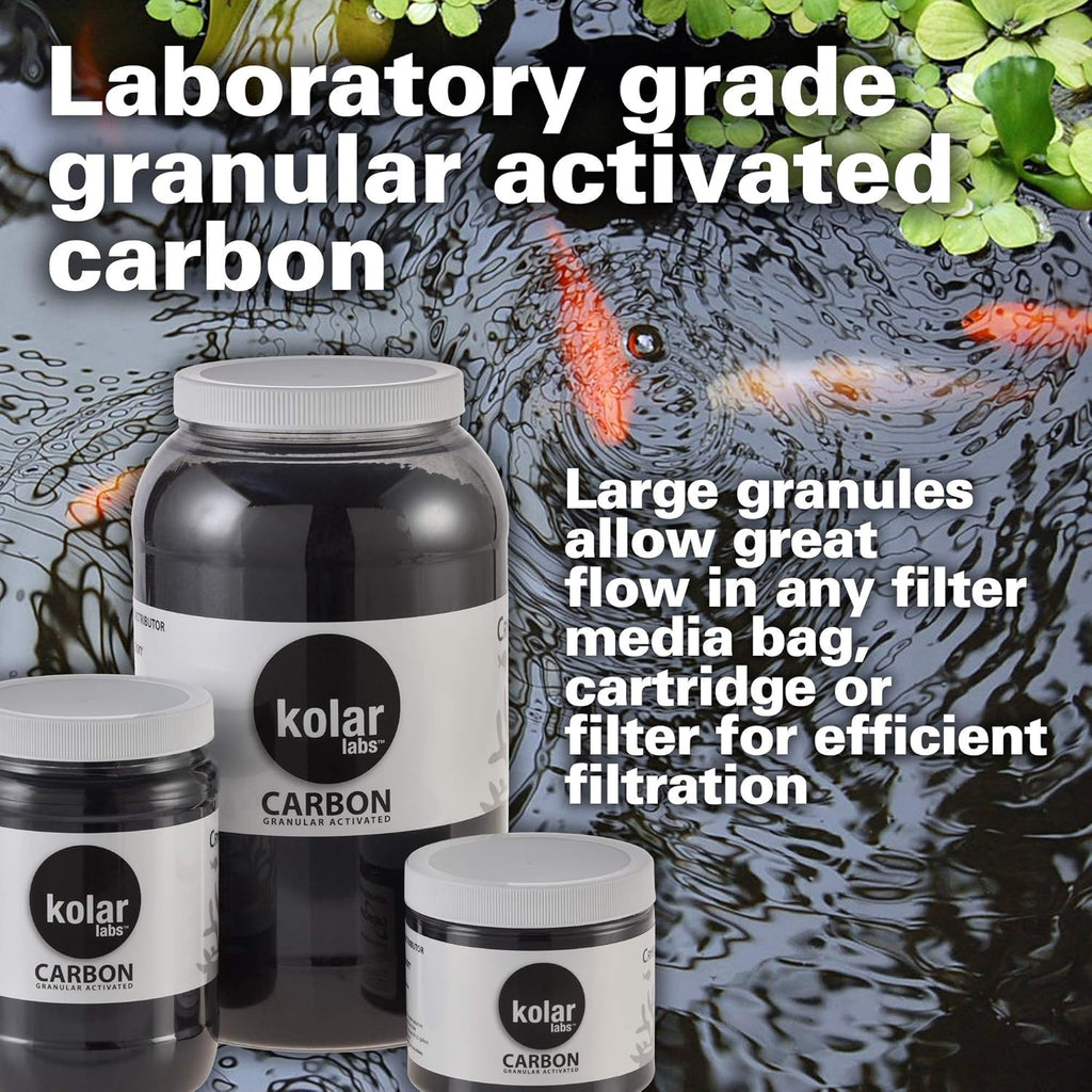 Kolar Labs Crystal Cal Activated Carbon – Large Jar, Activated Charcoal for Aquariums and Fish Tanks
