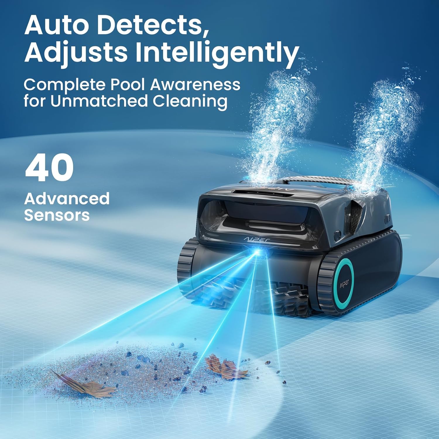 Aiper Scuba X1 Pro Max All-in-One Pool Cleaning Robot & Skimmer with 8,502 GPH Suction, Ultra-fine Filtration, Smart Surface Parking, Underwater WiFi Connection with HydroComm Pure