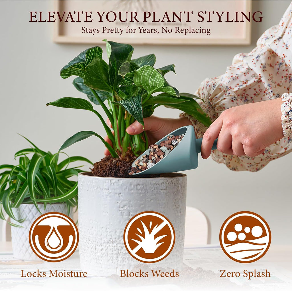 18LB Lava Rocks for Plants-3/8 Volcanic Rock for Succulent Potting Mix, Cactus, Orchids & Bonsai-Porous Horticultural Grit for Drainage, Aeration & pH Balance - Decorative Top Dressing