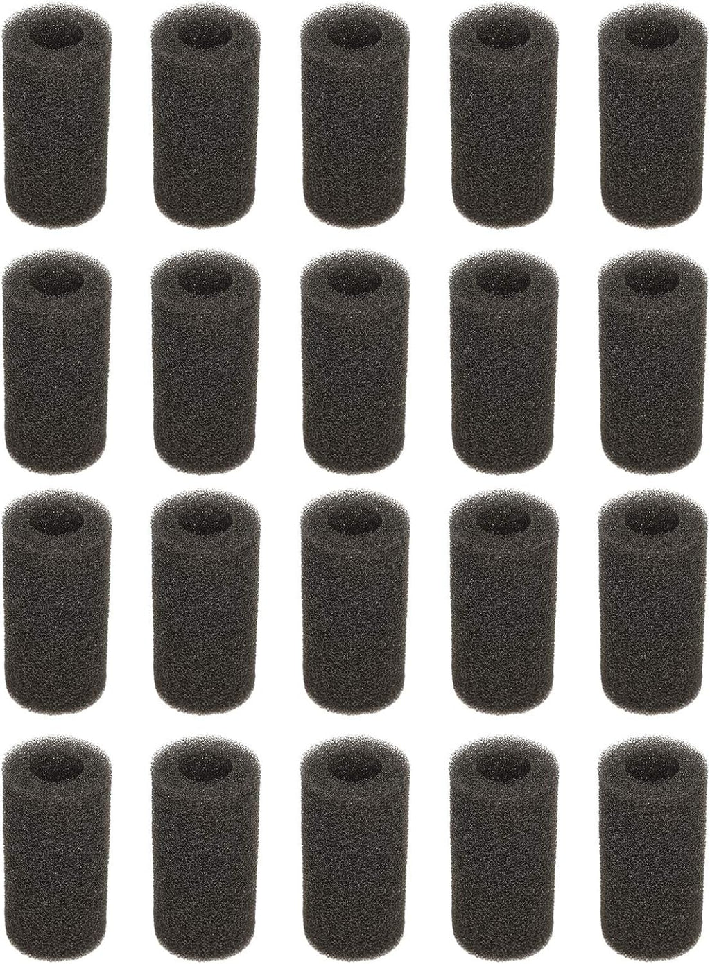 Aquarium Inlet Filter Improved Sponge Cover Reducing Filter Damage for 20pcs Aquarium Accessories, Pet Owners Black 20 X Sponge (Medium (Large Hole))