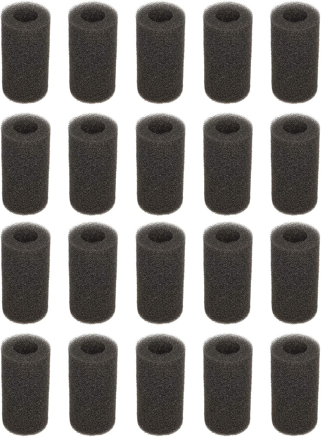 Aquarium Inlet Filter Improved Sponge Cover Reducing Filter Damage for 20pcs Aquarium Accessories, Pet Owners Black 20 X Sponge (Medium (Large Hole))