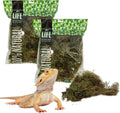The Habitat Life - Natural Deco Moss - for Reptiles, Amphibians & Invertebrates Terrariums - Humidity Control - Natural Look & Feel - Soft Surface - Dye-Free & Safe - Medium - 2 Pack