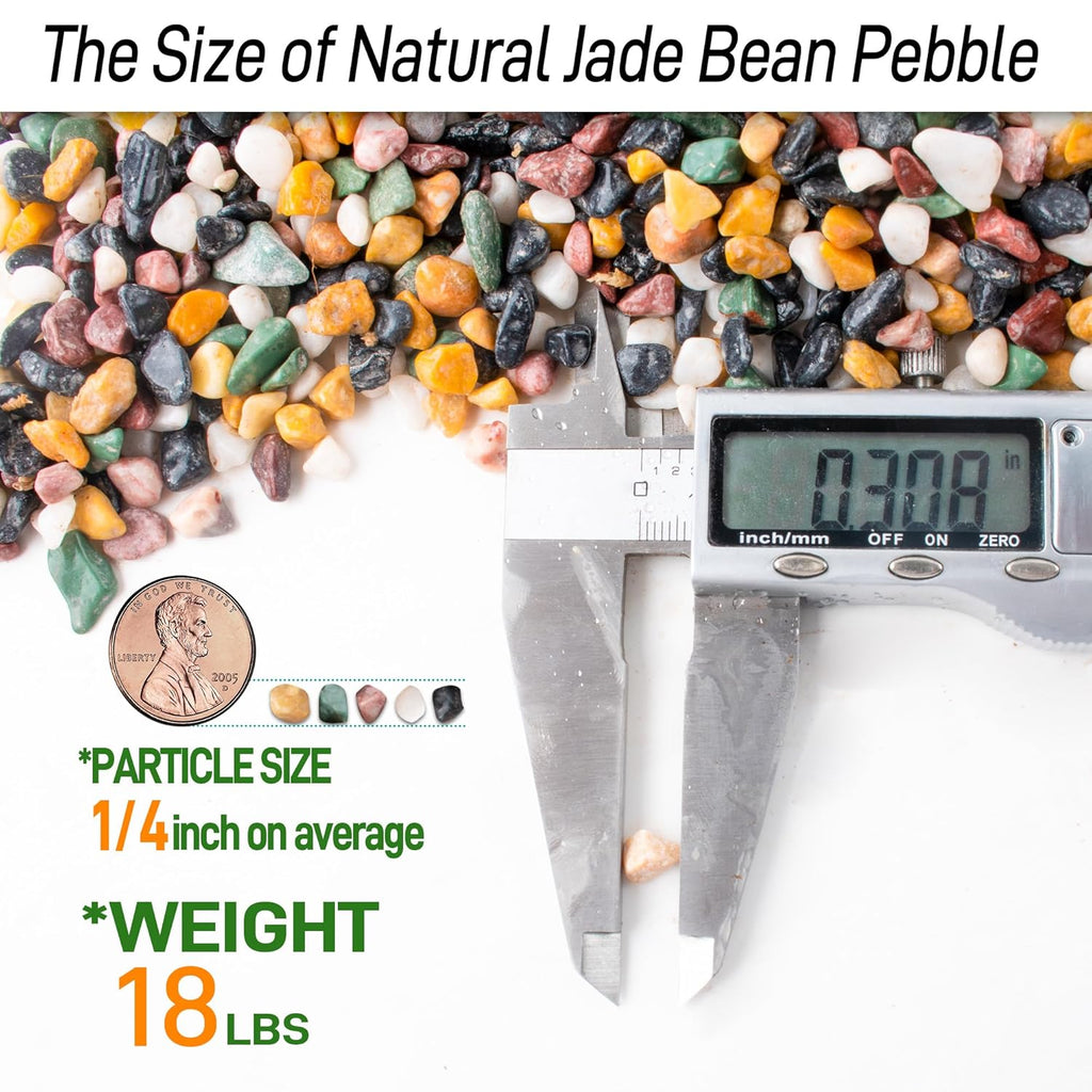 18lb Aquarium Gravel for Plants, 1/4Inch Fish Tank Gravel for Succulent Cactus and Bonsai, Decorative River Rocks Pebbles for Gardening, Flower Pots, Landscaping,Terrarium