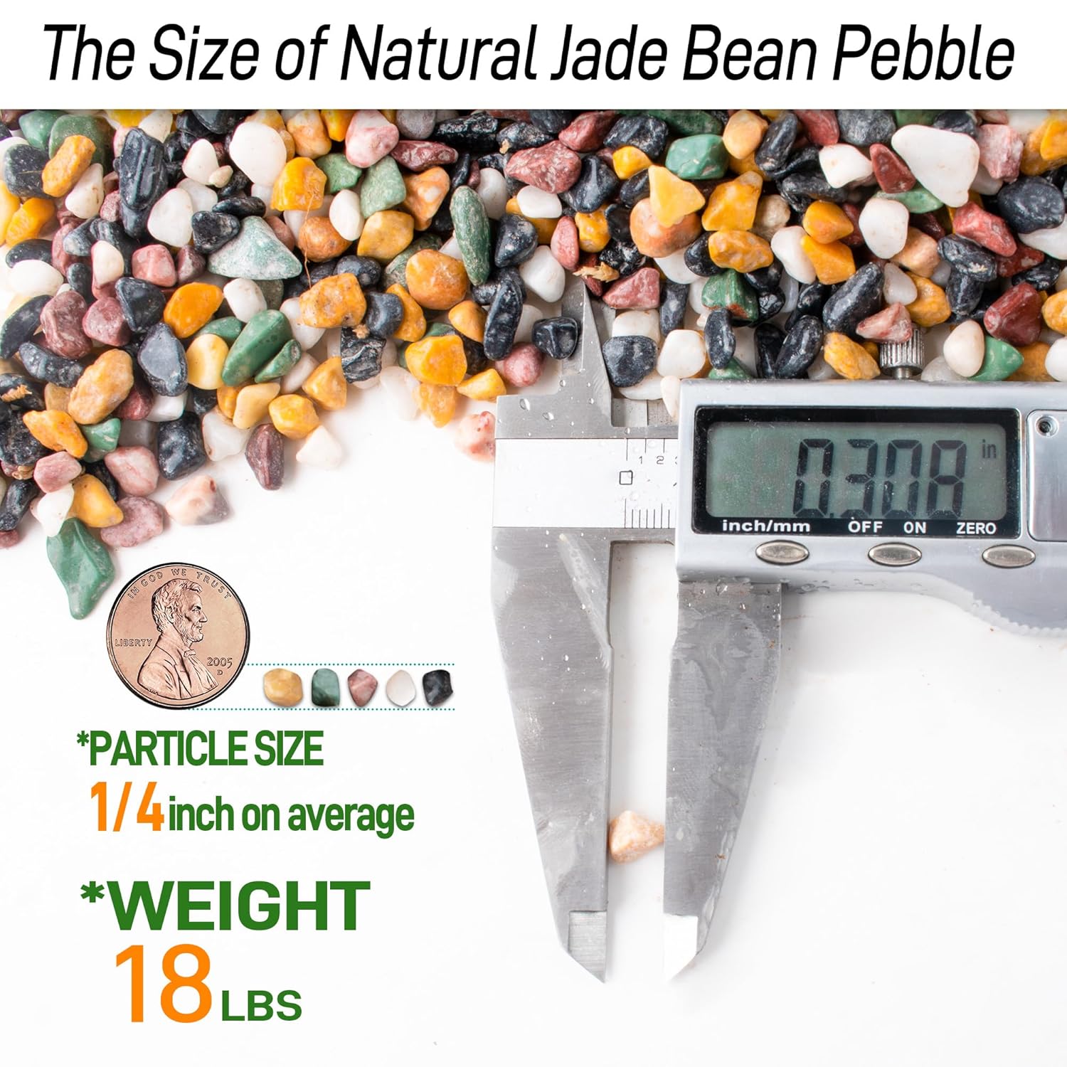 18lb Aquarium Gravel for Plants, 1/4Inch Fish Tank Gravel for Succulent Cactus and Bonsai, Decorative River Rocks Pebbles for Gardening, Flower Pots, Landscaping,Terrarium