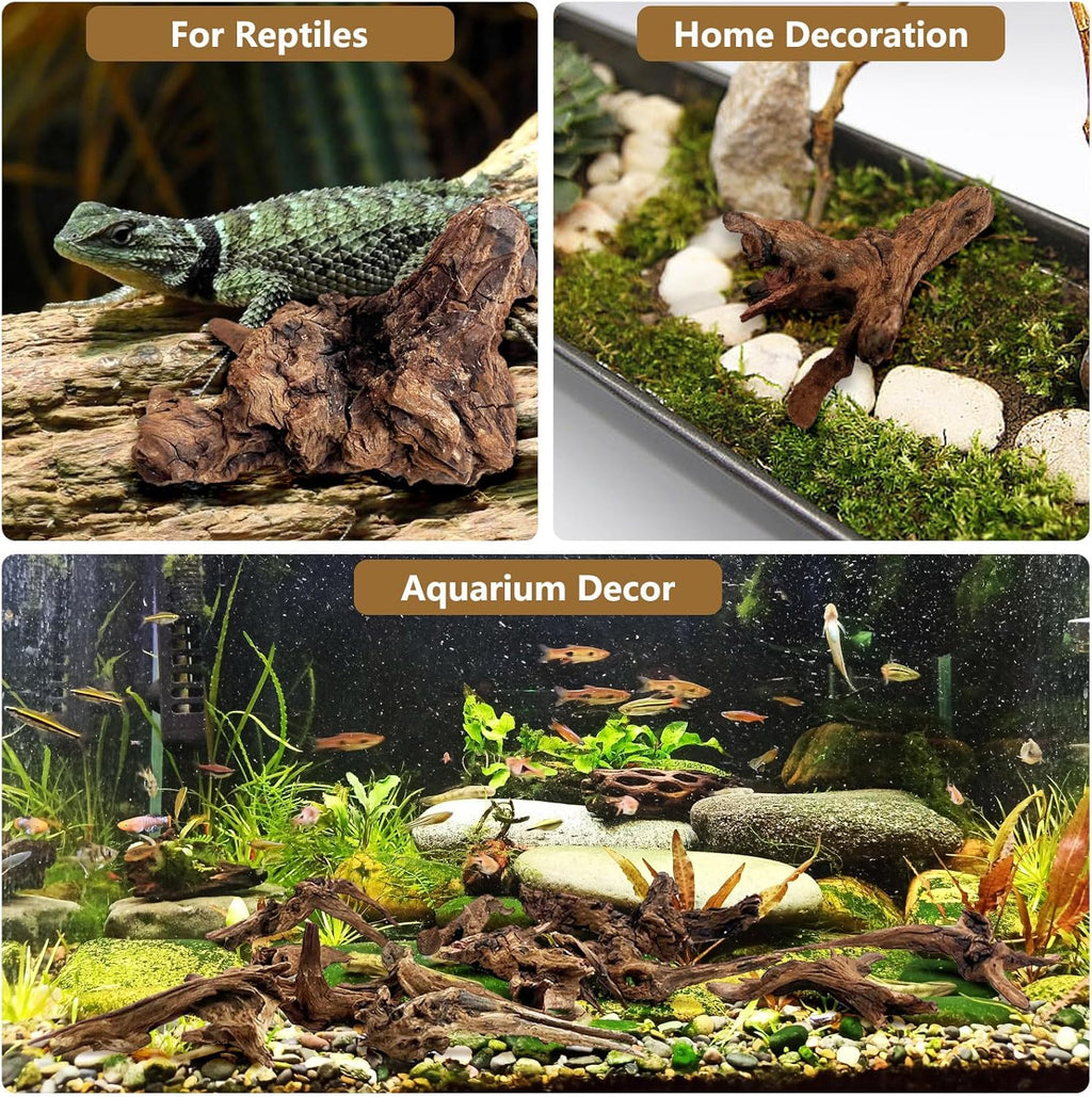 Tfwadmx Natural Small Coral Driftwood for Aquarium Decor 26 Pcs 4-5" Fish Tank Decorations Reptile Decor Assorted Driftwood Branch Reptile Tank Wood Decor
