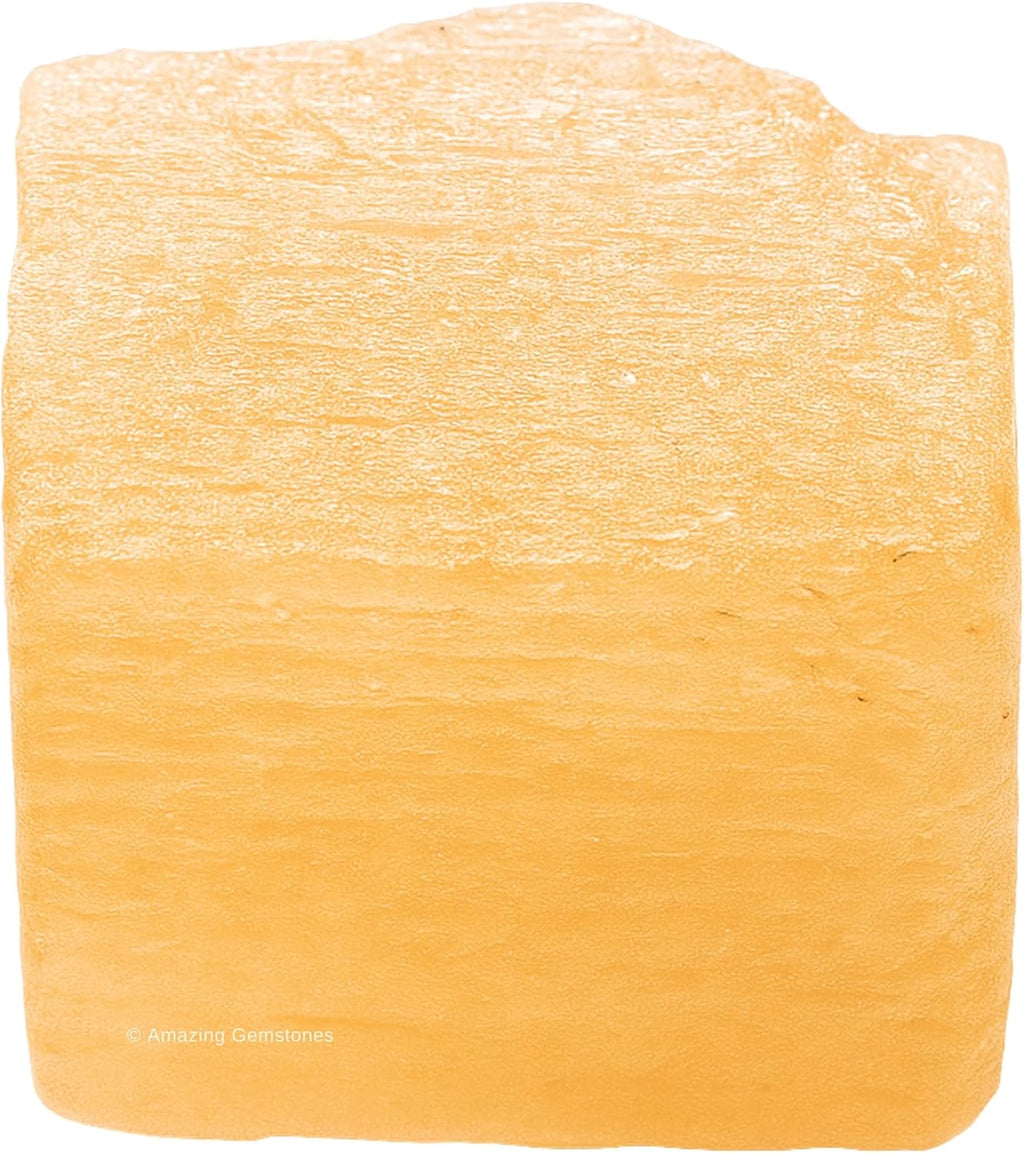 Amazing Gemstone Orange Selenite Raw Crystals and Healing Stones, Natural Rocks for Tumbling - DIY Raw Stones and Crystals, 2 Pieces