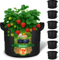 Gardzen 6-Pack 7 Gallon Grow Bags, 500G Thickened Aeration Fabric Pots with Handles, Heavy Duty Cloth Pots for Plants
