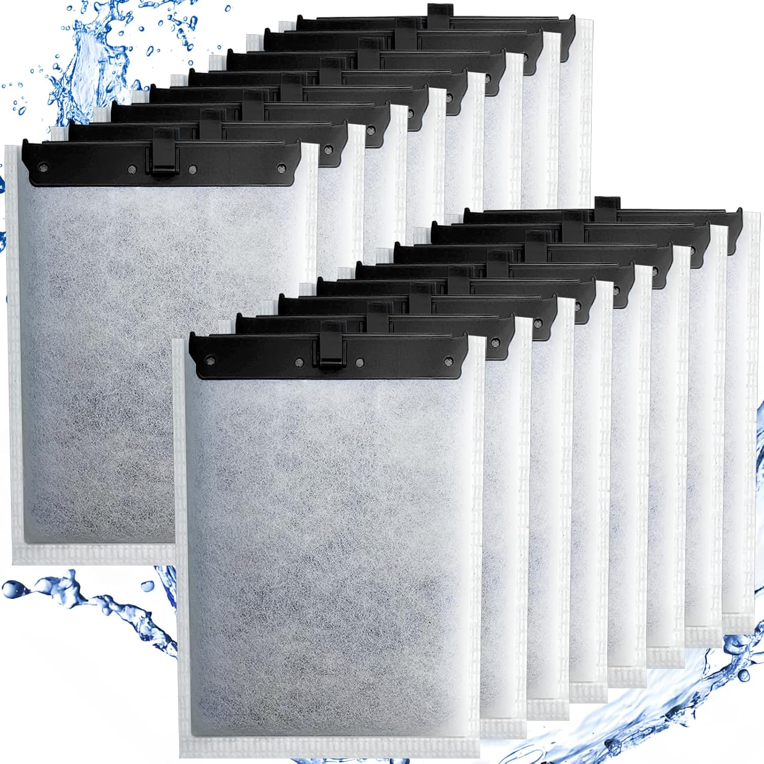 driamor 16 Pack Large Filter Cartridges Compatible with Whisper Filters 20i/40i IQ20/30/45/60 PF20/30/40/60, Aquarium Filter Cartridge Replacement Assembled Compatible with ReptoFilter