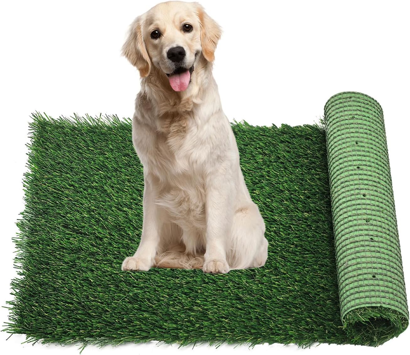 Artificial Grass Rug Outdoor Indoor,1.5 in Thick,Fake Grass Carpet Synthetic Turf Rug Realistic Turf Rug for Garden,Balcony,Patio with Drainage Holes (5FTX10FT)