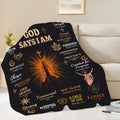Bible Verse Blanket Spiritual Prayer Christian Faith Throw Inspirational God Says I Am Scripture Religious Gifts for Women Men Adults Girls Soft Cozy Plush Fuzzy Fleece Blanket Decor 50''X60''