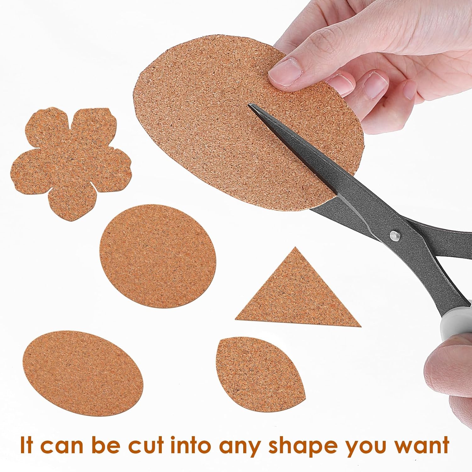Xindojuz 16 PCS Cork Backing for Coasters, Self-Adhesive Cork Sheet Bulk, Mini Wall Board Corks on Tiles Bottom for Thin Drink Coasters Cup Mats DIY Crafts Making Decorations (4x4 Inches)