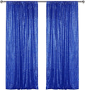 Sugargirl Navy Blue Sequin Backdrop Curtain 2 Panels 2FTx8FT Glitter Navy Blue Background Drapes Sparkle Photography Backdrop for Party Wedding Birthday Wall Decoration
