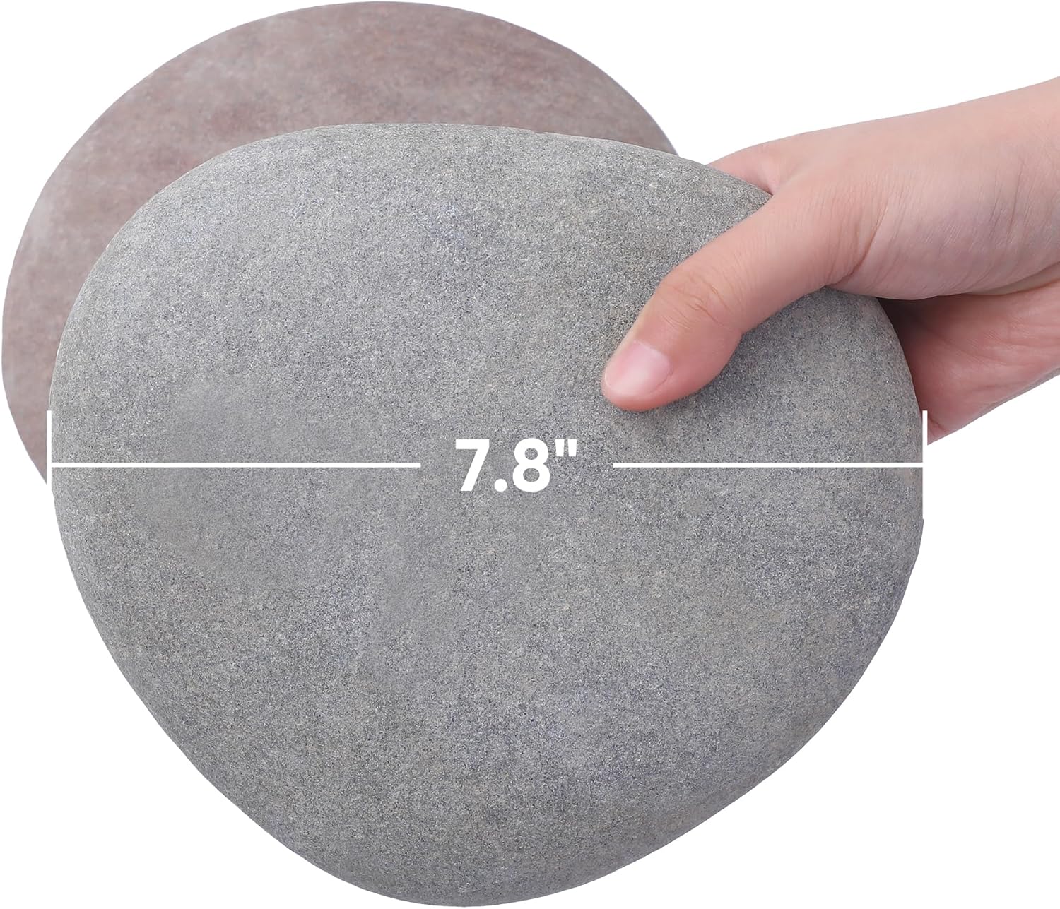 ROCART 2 PCS Extra Large Rocks for Painting, 7-8 Inches Flat Painting Rocks for Arts & Crafts, Natural Smooth River Rocks for Painting, Kindness Rocks, Decoration, DIY, Crafting Gift