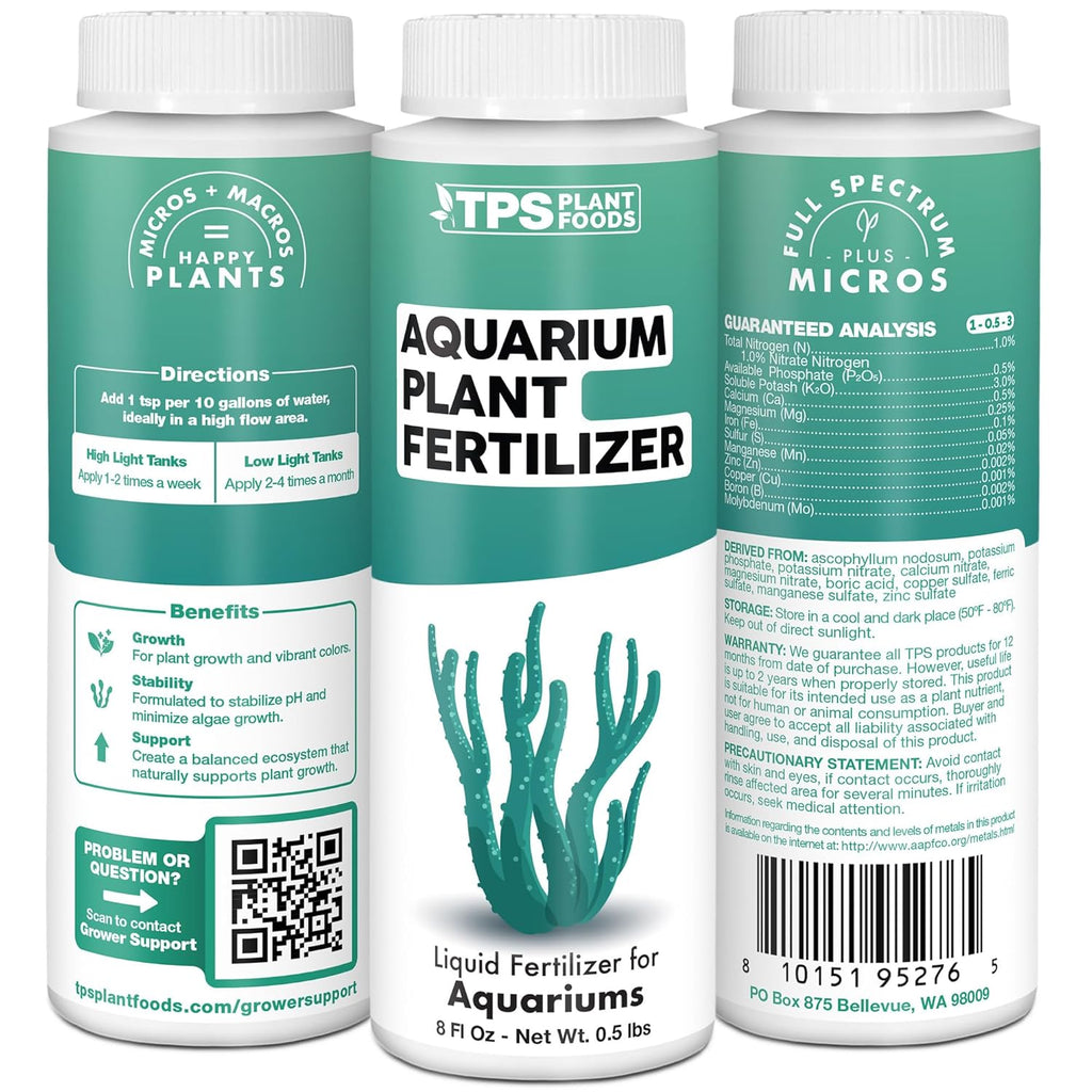 Aquarium Plant Fertilizer, Complete Liquid Aquarium Plant Food, 32 oz (1 Quart)