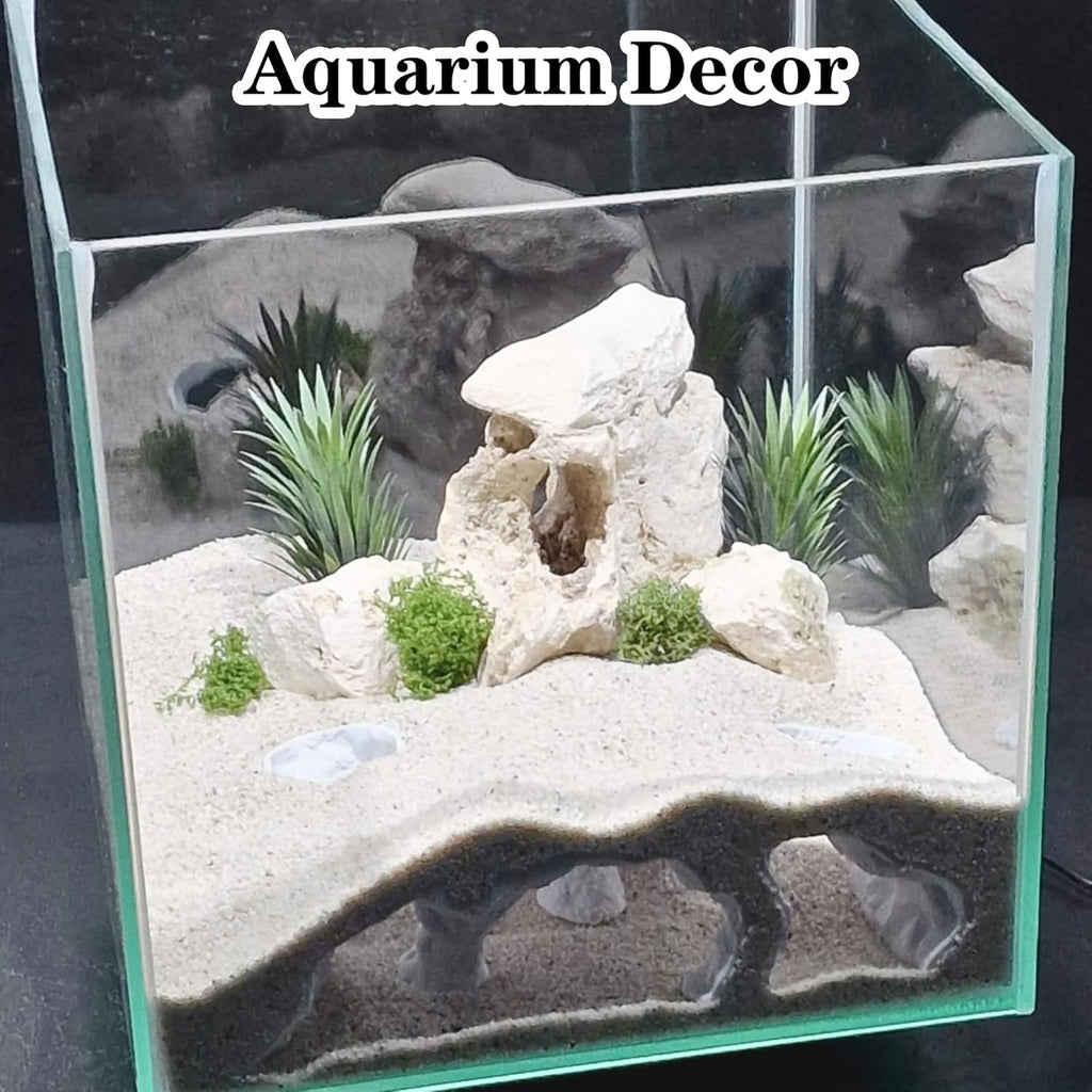 Aquarium Cave Decor，Under Gravel Tunnel Hideout with Viewing Ports, Substrate-Friendly Fish Tank Decoration for Pleco, Shrimp & Corydoras (Black, Extra Small)