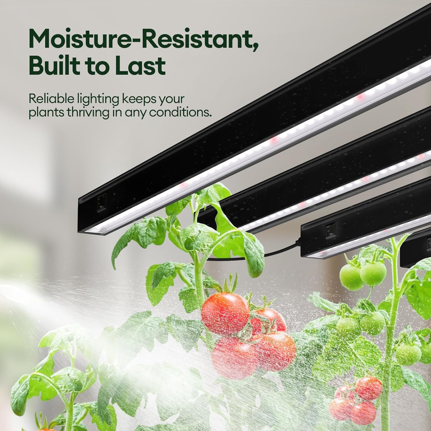 Grow Lights for Indoor Plants 2FT, Red-Enhanced Full Spectrum 5000K Grow Light, 60W(4 x 15W), T5 LED Grow Light Strips for Leafy Greens and Vegetables, High PPFD, Linkable, Black, 4-Pack