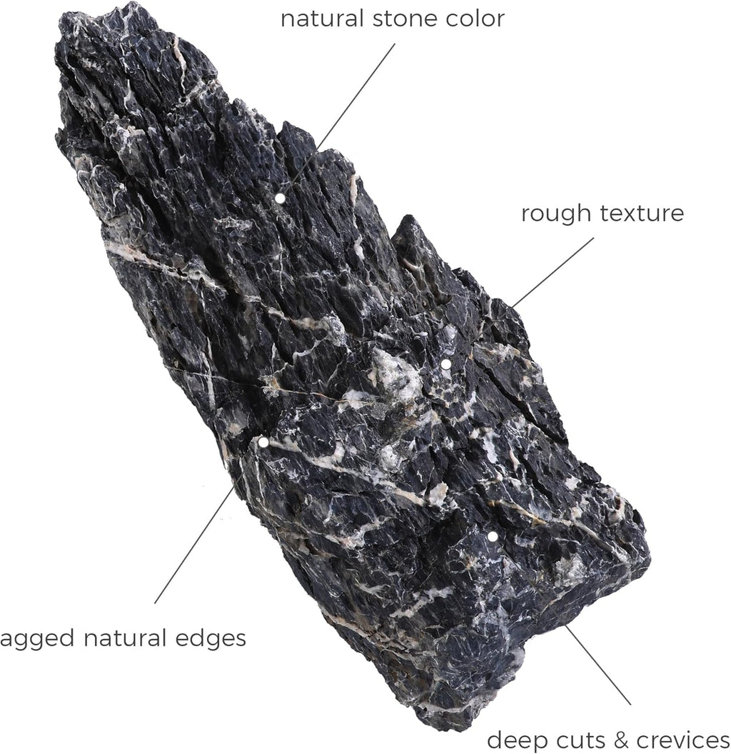 14-16 Inches Natural Seiryu Stone 2 PCS Ultra Large Aquarium Rocks for Aquascaping, Aquarium Landscaping, Terrariums, Fish Tank Decoration, Vivariums, Paludarium, Amphibian Enclosures