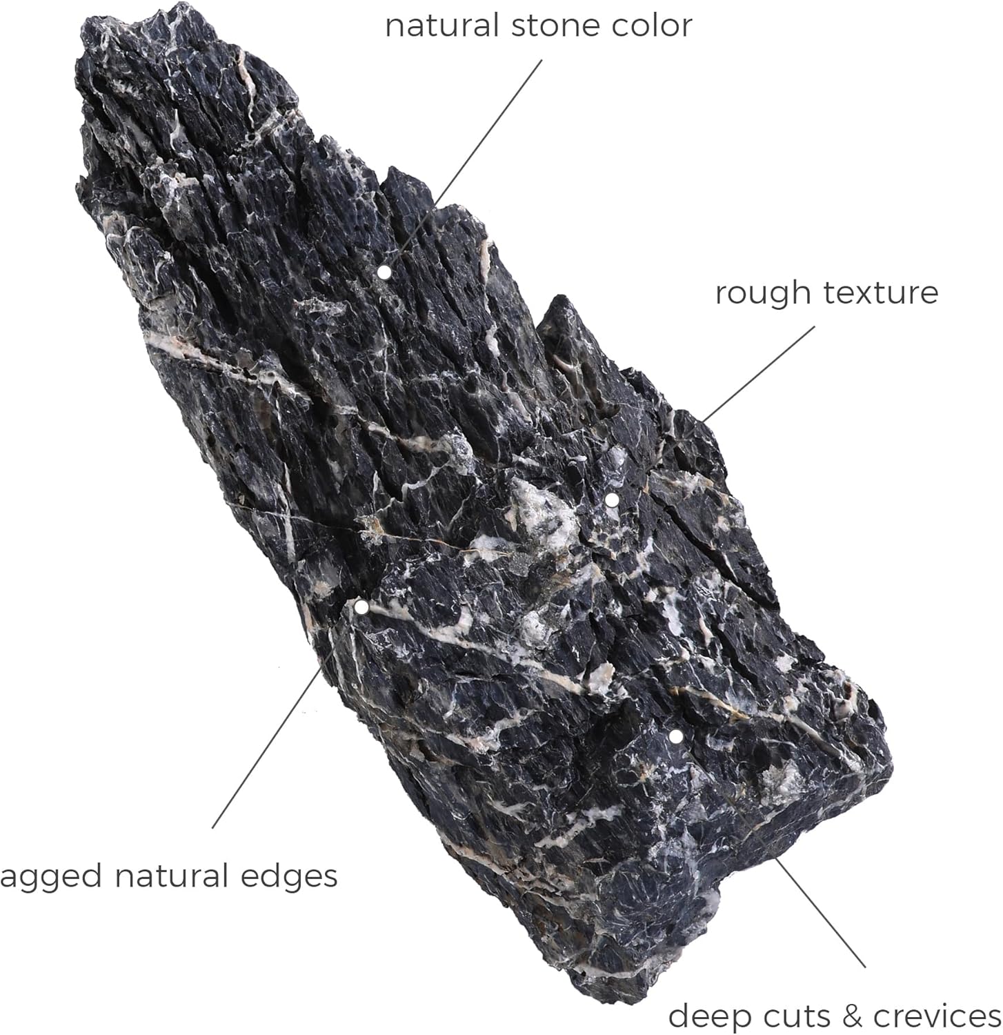 14-16 Inches Natural Seiryu Stone 2 PCS Ultra Large Aquarium Rocks for Aquascaping, Aquarium Landscaping, Terrariums, Fish Tank Decoration, Vivariums, Paludarium, Amphibian Enclosures