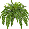Hollyone Artificial Fern Plants in Pot 34.6" Large Artificial Boston Fern 39 Leaves for Outdoors & Indoor Faux Potted Plant Fake Ferns Bush Plant for Patio Garden Farmhouse Porch Home Decor Green