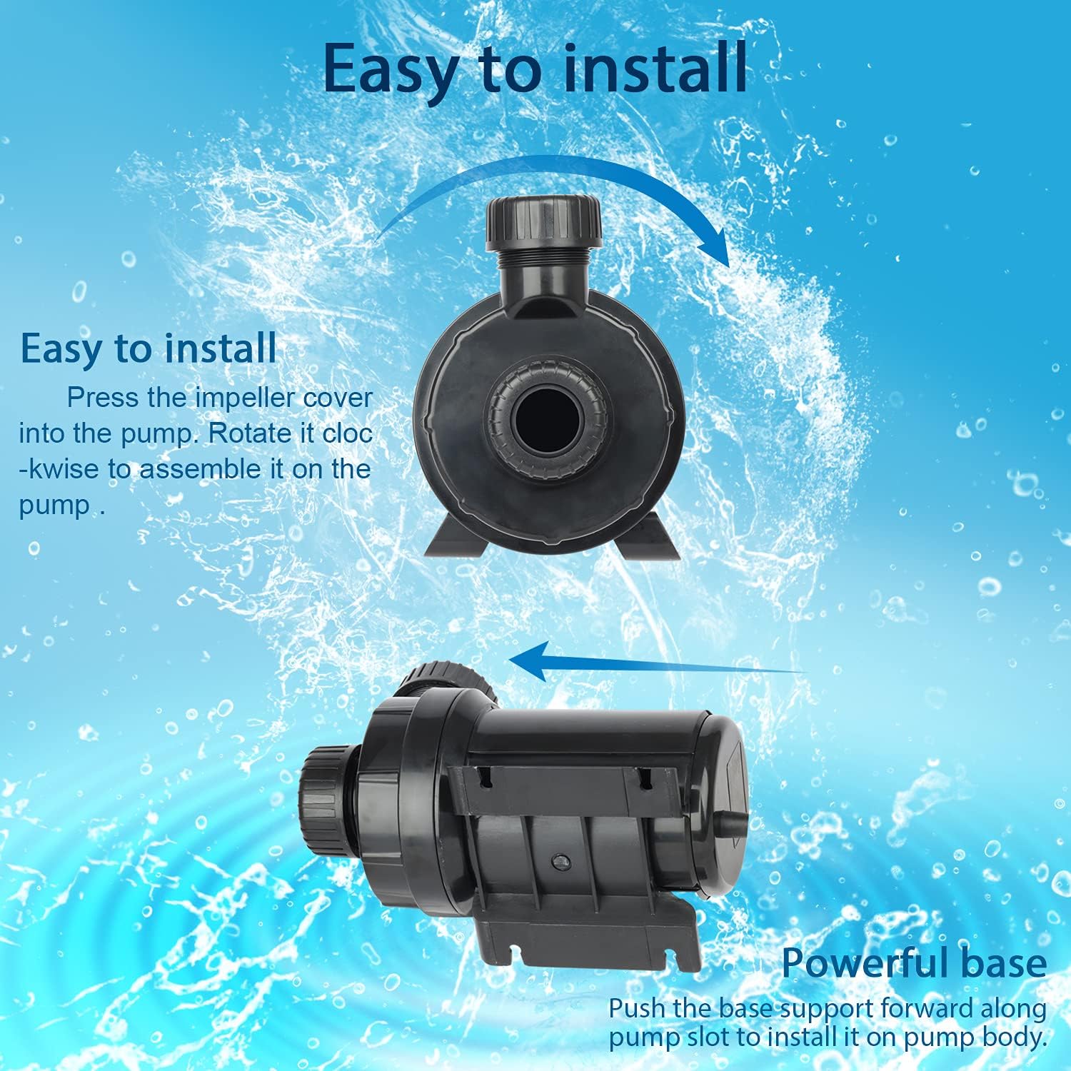 WaterRebirth (PC3000,3000GPH) High Flow Submersible Water Pump-Home/Inline Water Pump-Submersible Pump-Water Transfer Pump-Aquarium Pump