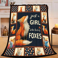 Fox Throw Blanket Orange Fox Stuff Gifts for Kids Girls Boys Adults Women Men Soft Cozy Warm Plush Fluffy Fuzzy Fleece Blanket Decor 40''X50''
