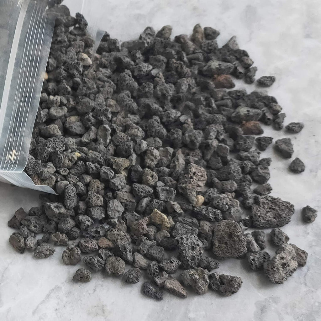 Black Lava Rocks for Plants -100% Pure Volcanic Rock No Dyes or Chemicals-Best Lava Stones Top Dressing for Cacti Succulents Plants,Bonsai-5LBS