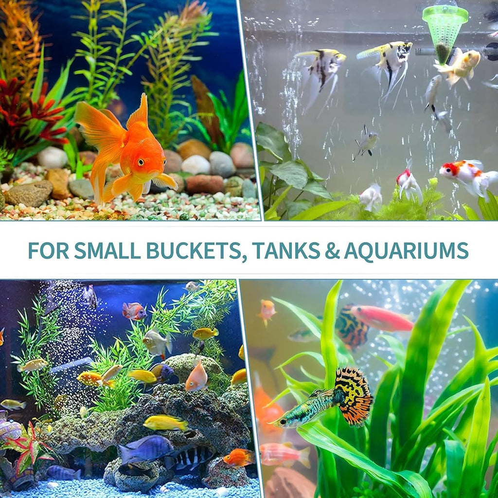 Pawfly Aquarium 1 Inch Air Stone Cylinder Grey Bubble Diffuser Oxygen Aerator Stone for Nano Air Pumps Small Buckets and Fish Tanks, 50 Pack
