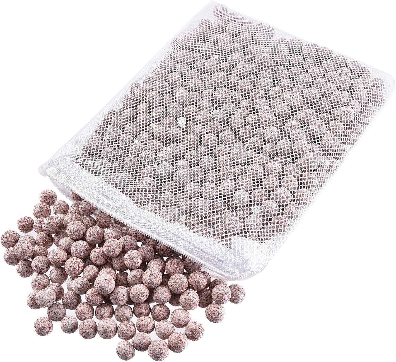 JIHAQUA Aquarium Ceramic Filter Media Bio Filter Rings, Bio Ceramic Ball for Freshwater,Marine Fish Tank,Canister Filter,Koi Pond (Wine, 2 Lbs)