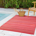 Fab Habitat Outdoor Rug - Waterproof, Fade Resistant, Crease-Free - Premium Recycled Plastic - Striped - Patio, Porch, Deck, Balcony - Cancun - Sunset - 5 x 8 ft