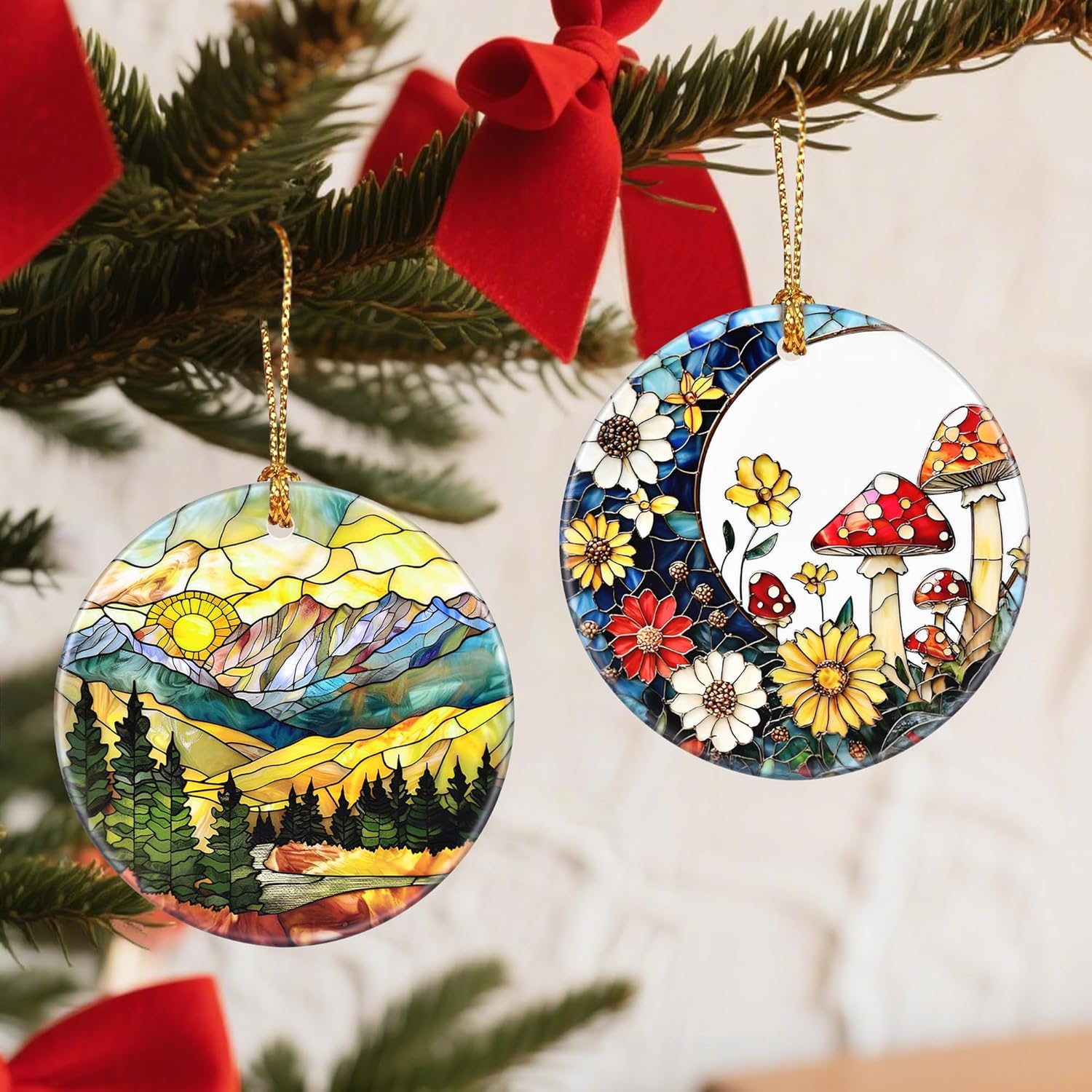 Christmas Ornaments, Mushroom Ornament, Christmas Tree Ornaments, Xmas Decorations, Holiday Decorations, Gifts for Mushroom Lovers, Holiday Party Gifts, and Xmas Gift Ideas