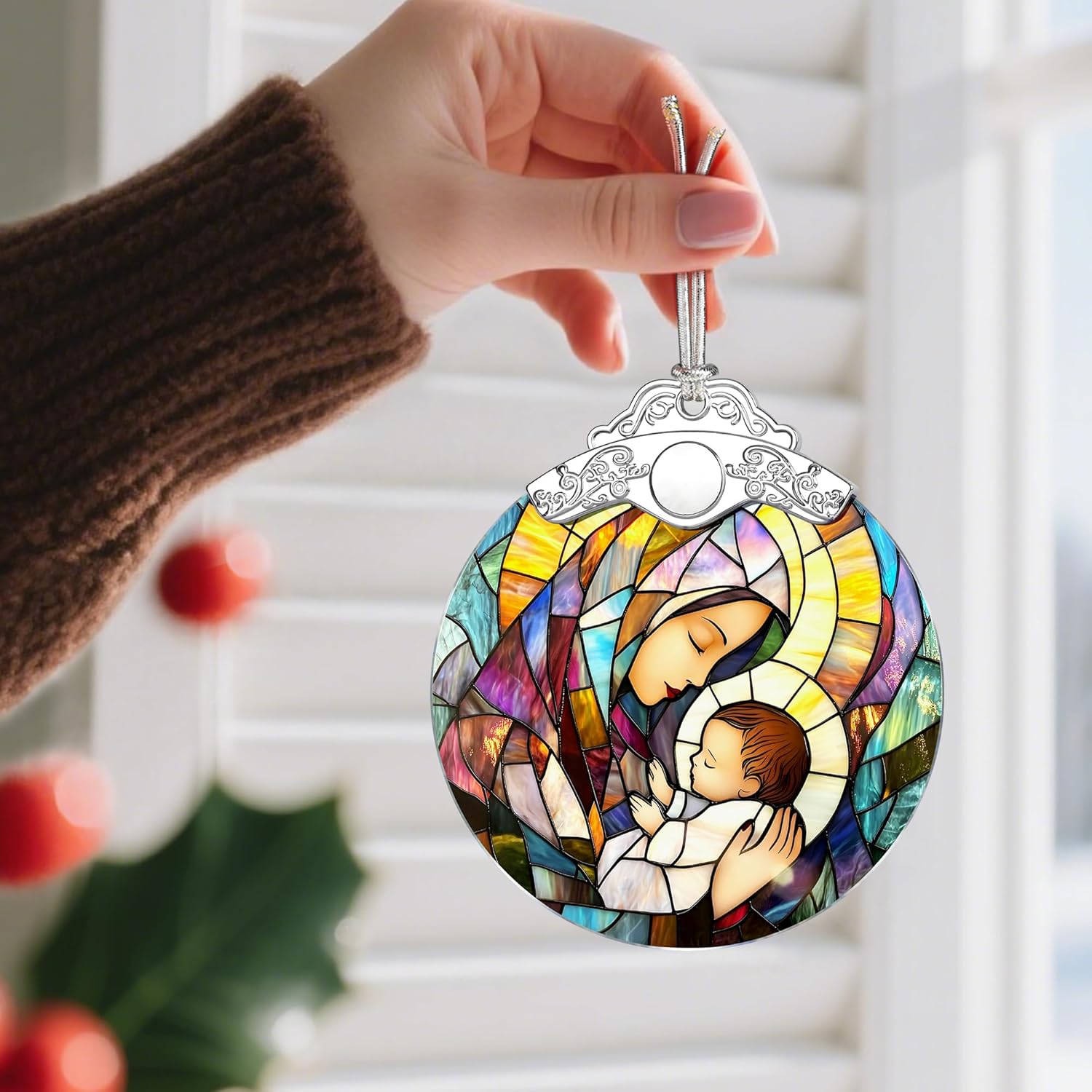 Christmas Ornaments, Religious Ornament, Christmas Tree Ornaments, Christian Xmas Decorations, Holiday Decorations, Christian Gifts, Religious Gifts - Baby Jesus and The Holy Mother Mary