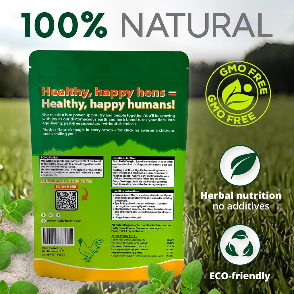 Dust Bath Herb Blend for Chickens - Keep Feathers Clean & Healthy - Food Grade, Natural Nesting Box Herbs for Bedding, Coop Floor, USA (12 oz)