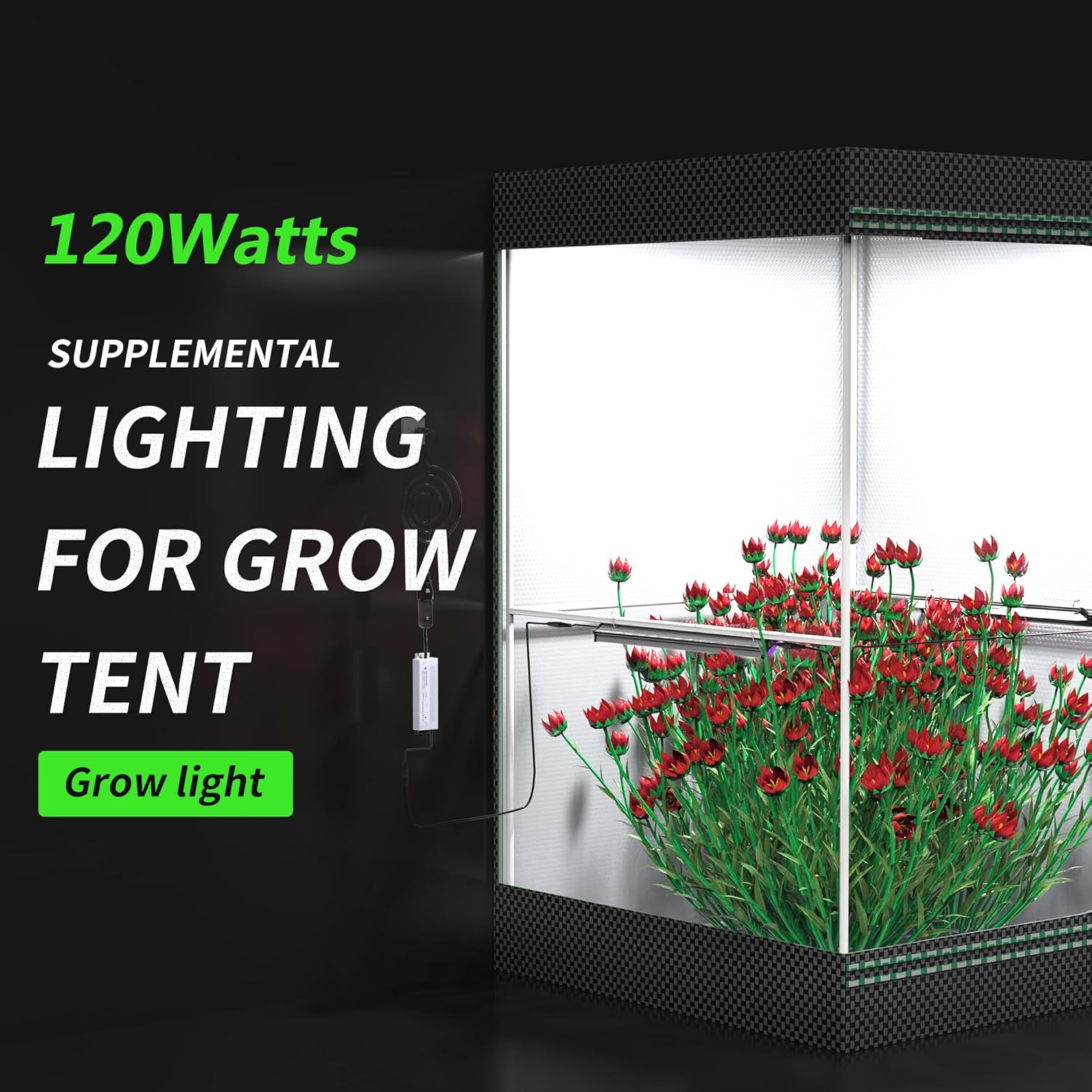 FARMLITE Grow Light Bars Full Spectrum Led Grow Lamps Grow Lights for Indoor Plants Dimmable Daisy Chain for Grow Lights Supplemental Lighting for Grow Tent (120watts)