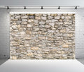BELECO 10x8ft Fabric Grey Brick Stone Wall Photography Backdrop Rock Stones Video Conference Background Vintage Stone Backdrop Birthday Party Decor Portrait Photoshoot Home Decor Studio Photo Props