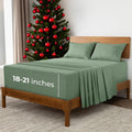 Mellanni Extra Deep Queen Sheets - 4 PC Iconic Collection Bedding - Hotel Luxury, Ultra Soft, Cooling Bed Sheets - Wrinkle, Fade, Stain Resistant (Queen, Sage)