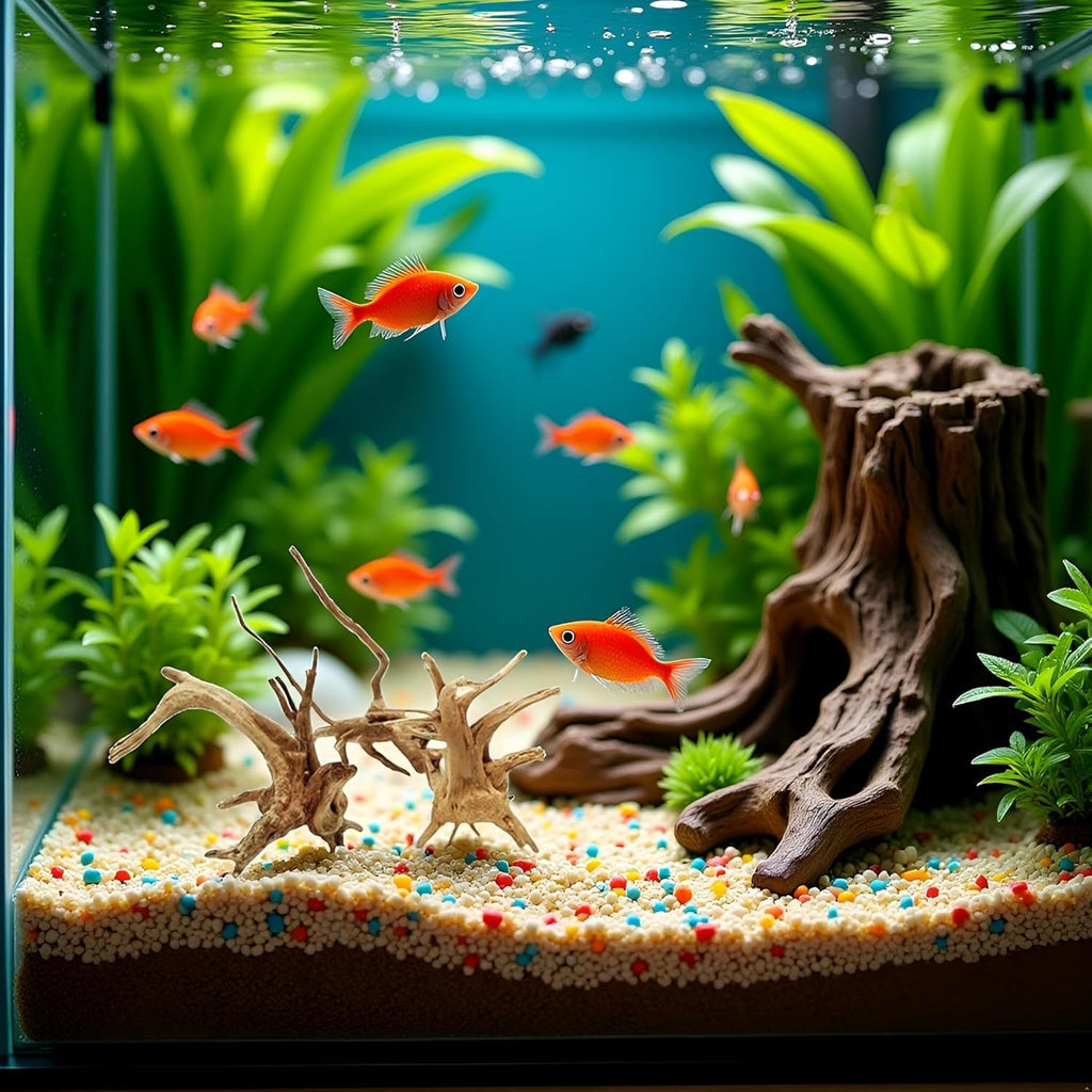 Tustao Aquarium Driftwood Branches Natural Wood Reptiles Trunk Wood Fish Tank Decoration Plant Stump Ornament Landscaping, Fish Tank Decoration, 8-10cm