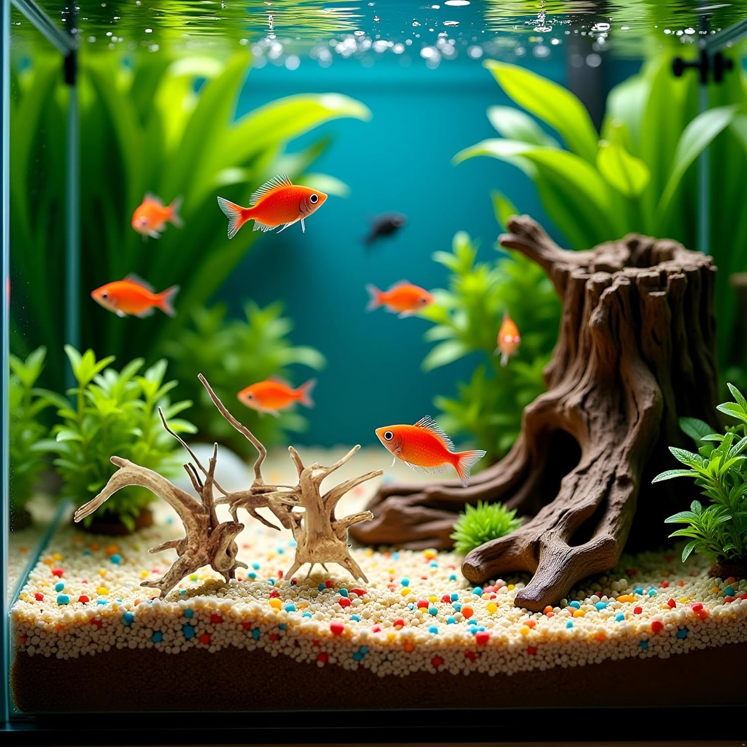Tustao Aquarium Driftwood Branches Natural Wood Reptiles Trunk Wood Fish Tank Decoration Plant Stump Ornament Landscaping, Fish Tank Decoration, 8-10cm