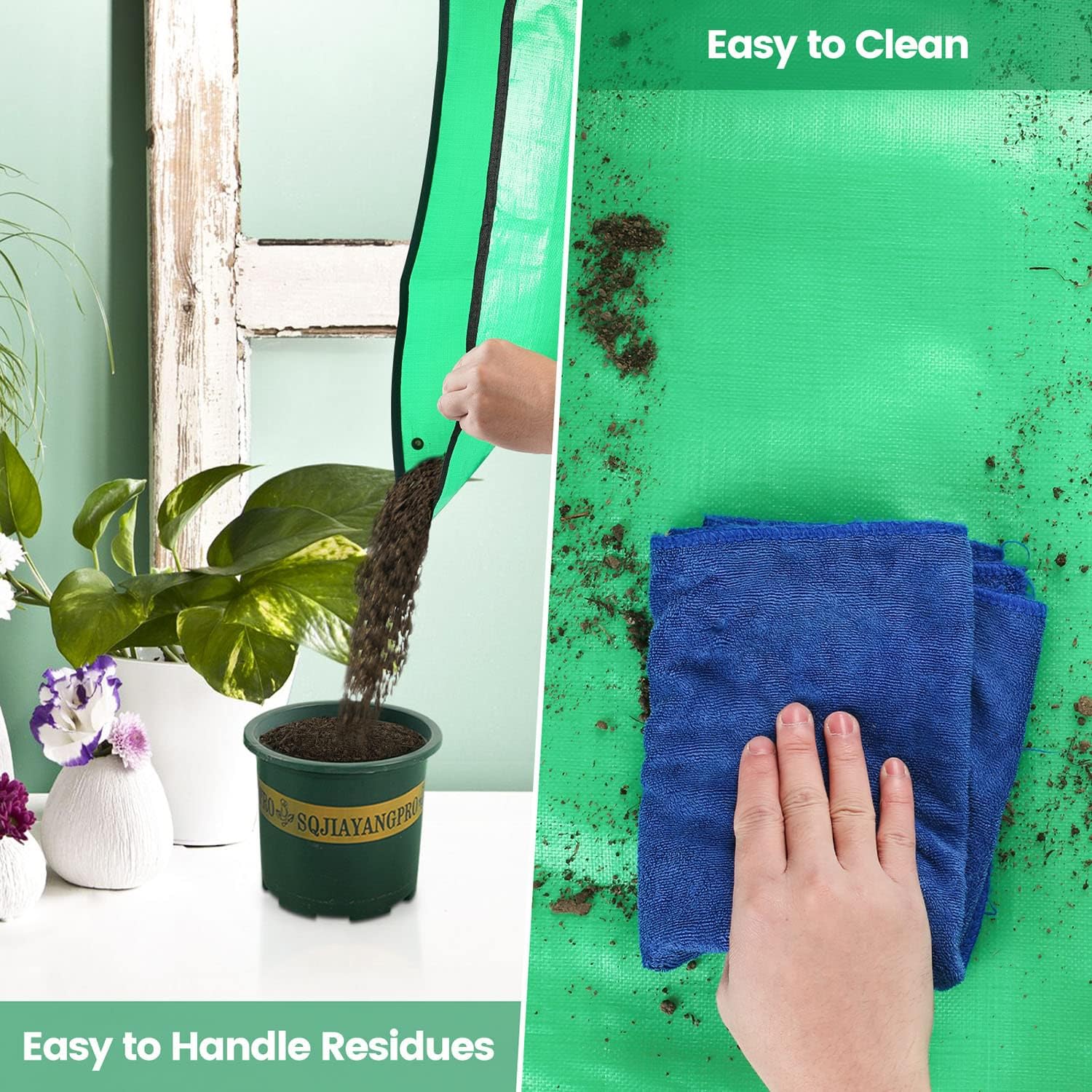3PCS 39.5" x 31.5" Large Potting Mat for Indoor Plants Transplanting and Dirt Control Garden Gifts for Women Men