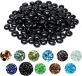 Skyflame 10-Pound Fire Glass Beads for Fire Pit Fireplace, 1/2-Inch Size Onyx Black Reflective Decorative Blended Fireglass Drops for Landscaping