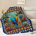 Parrot Bird Throw Blanket Macaw Stuff Gifts for Kids Girls Boys Adults Women Men Soft Cozy Warm Plush Fluffy Fuzzy Fleece Blanket Decor 50''X60''